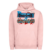 Pigment Salmon baseball granny with leopard Urban Hoodie - Zillion Design Studio