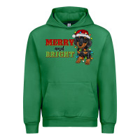 Emerald merry and bright dachshund Urban Hoodie - RanaPortraitStore