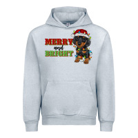 Heather Grey merry and bright dachshund Urban Hoodie - RanaPortraitStore