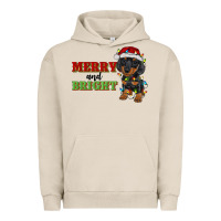 Pigment French Oak merry and bright dachshund Urban Hoodie - RanaPortraitStore