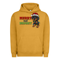 Pigment Peanut Butter merry and bright dachshund Urban Hoodie - RanaPortraitStore