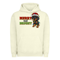 Pigment Pistachio merry and bright dachshund Urban Hoodie - RanaPortraitStore