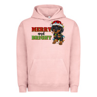 Pigment Salmon merry and bright dachshund Urban Hoodie - RanaPortraitStore