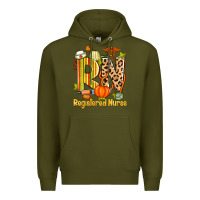 Army Green fall rn registered nurse Premium Hoodie - Zillion Design Studio