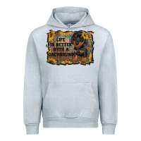 Heather Grey life is better with a dachshund Urban Hoodie - RanaPortraitStore
