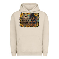 Pigment French Oak life is better with a dachshund Urban Hoodie - RanaPortraitStore