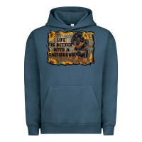Pigment Midnight Navy life is better with a dachshund Urban Hoodie - RanaPortraitStore