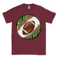 Burgundy American Football Round Carrings 2 Classic Tee - BundleAndBundleShop