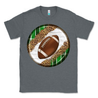 Charcoal Heather American Football Round Carrings 2 Classic Tee - BundleAndBundleShop