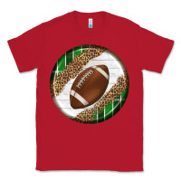 Red American Football Round Carrings 2 Classic Tee - BundleAndBundleShop