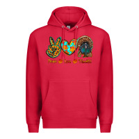 Cardinal peace love thankful Premium Hoodie - RanaPortraitStore