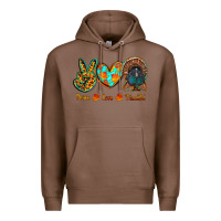 Chestnut peace love thankful Premium Hoodie - RanaPortraitStore