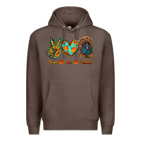 Coffee peace love thankful Premium Hoodie - RanaPortraitStore