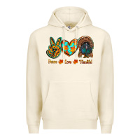 Tofu peace love thankful Premium Hoodie - RanaPortraitStore