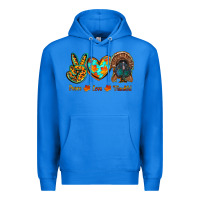 True Royal peace love thankful Premium Hoodie - RanaPortraitStore