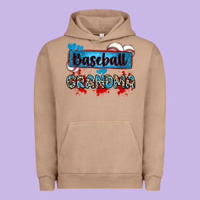 Baseball Grandma With Leopard Urban Hoodie Designed By Zillion Design Studio