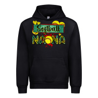 Black softball nana with leopard Urban Hoodie - Zillion Design Studio