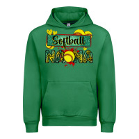 Emerald softball nana with leopard Urban Hoodie - Zillion Design Studio