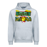Heather Grey softball nana with leopard Urban Hoodie - Zillion Design Studio