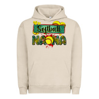 Pigment French Oak softball nana with leopard Urban Hoodie - Zillion Design Studio