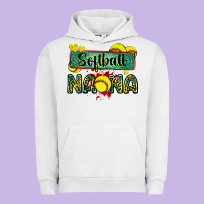 Softball Nana With Leopard Urban Hoodie Designed By Zillion Design Studio