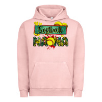 Pigment Salmon softball nana with leopard Urban Hoodie - Zillion Design Studio