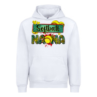 White softball nana with leopard Urban Hoodie - Zillion Design Studio