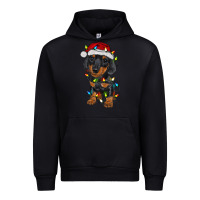 Dachshund Puppy Christmas Lights Urban Hoodie | Teevron