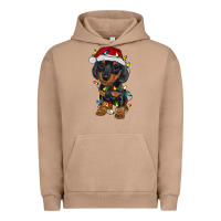 Pigment Burro dachshund puppy christmas lights Urban Hoodie - RanaPortraitStore