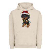 Pigment French Oak dachshund puppy christmas lights Urban Hoodie - RanaPortraitStore