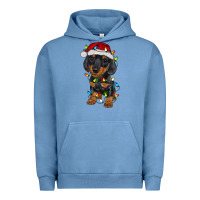 Pigment Pebble Blue dachshund puppy christmas lights Urban Hoodie - RanaPortraitStore