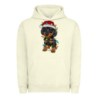 Pigment Pistachio dachshund puppy christmas lights Urban Hoodie - RanaPortraitStore