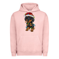 Pigment Salmon dachshund puppy christmas lights Urban Hoodie - RanaPortraitStore
