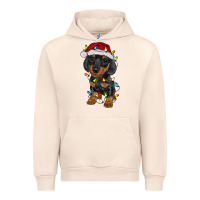 Sandshell dachshund puppy christmas lights Urban Hoodie - RanaPortraitStore