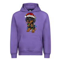 Tulip dachshund puppy christmas lights Urban Hoodie - RanaPortraitStore