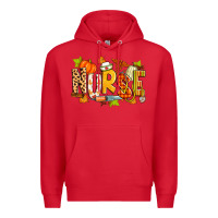 Red fall nurse Premium Hoodie - Zillion Design Studio