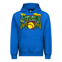 Cobalt softball mom with leopard Urban Hoodie - Zillion Design Studio