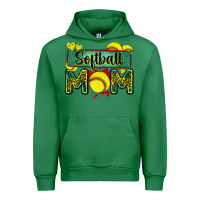Emerald softball mom with leopard Urban Hoodie - Zillion Design Studio