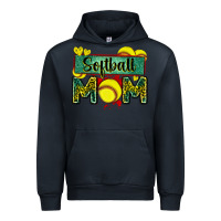 Navy softball mom with leopard Urban Hoodie - Zillion Design Studio