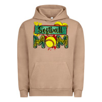 Pigment Burro softball mom with leopard Urban Hoodie - Zillion Design Studio