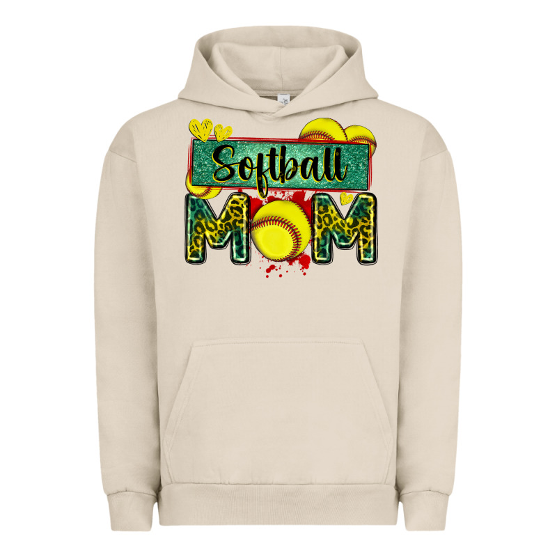 Softball Mom With Leopard Urban Hoodie by Zillion Design Studio | Teevron