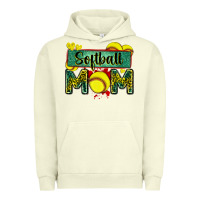 Pigment Pistachio softball mom with leopard Urban Hoodie - Zillion Design Studio