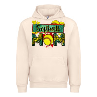 Sandshell softball mom with leopard Urban Hoodie - Zillion Design Studio