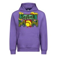 Tulip softball mom with leopard Urban Hoodie - Zillion Design Studio