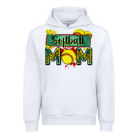 White softball mom with leopard Urban Hoodie - Zillion Design Studio