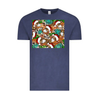 Vintage Denim santa skeleton christmas tumbler Vintage Tee - Artiststas