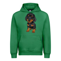 Emerald dachshund puppy Urban Hoodie - RanaPortraitStore