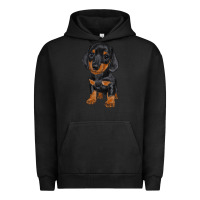 Pigment Black dachshund puppy Urban Hoodie - RanaPortraitStore
