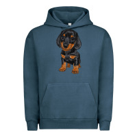Pigment Midnight Navy dachshund puppy Urban Hoodie - RanaPortraitStore