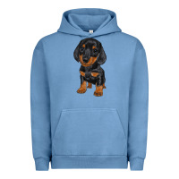 Pigment Pebble Blue dachshund puppy Urban Hoodie - RanaPortraitStore